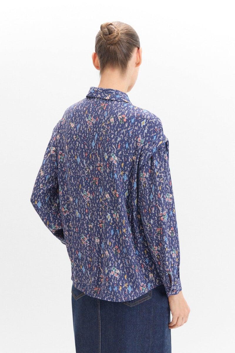 pedro del hierro Camisa pliegue estampada Rebajas de fábrica