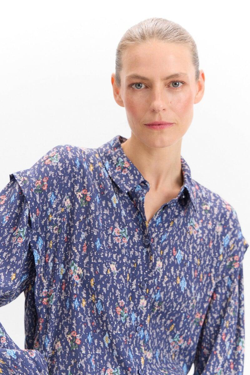 pedro del hierro Camisa pliegue estampada Rebajas de fábrica