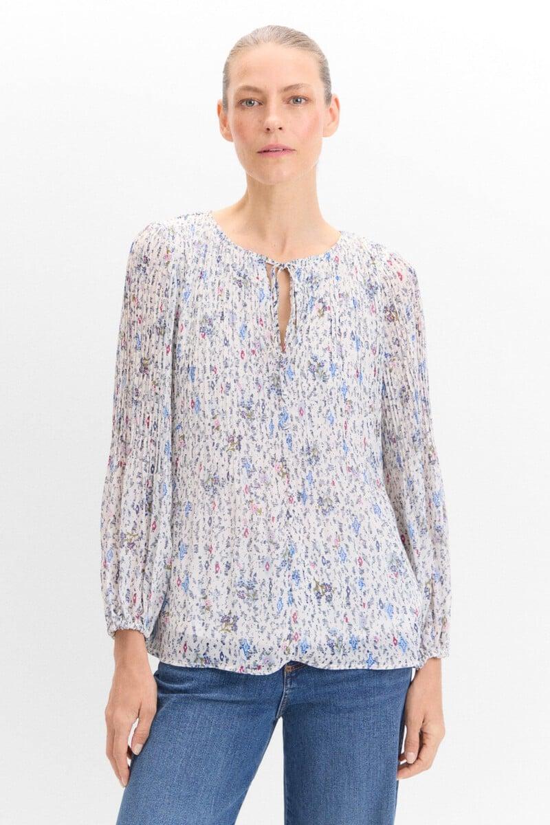 pedro del hierro Blusa plisada estampada Tienda