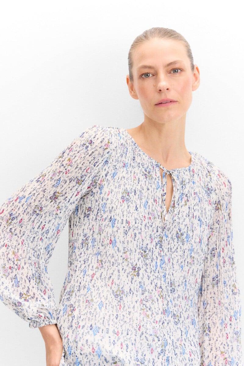 pedro del hierro Blusa plisada estampada Tienda