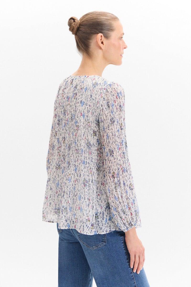 pedro del hierro Blusa plisada estampada Tienda