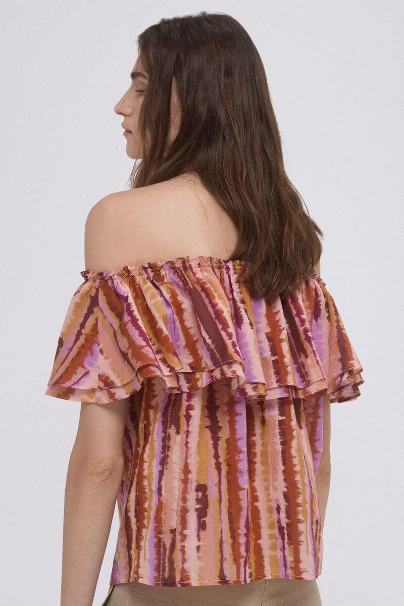 pedro del hierro Top off shoulders estampado Rebajas online