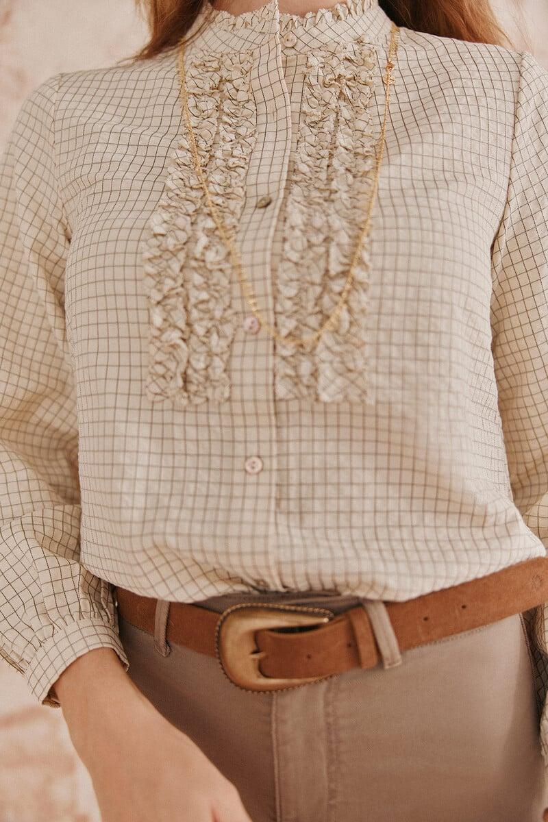 pedro del hierro Cósima. Camisa chorreras Oferta especial