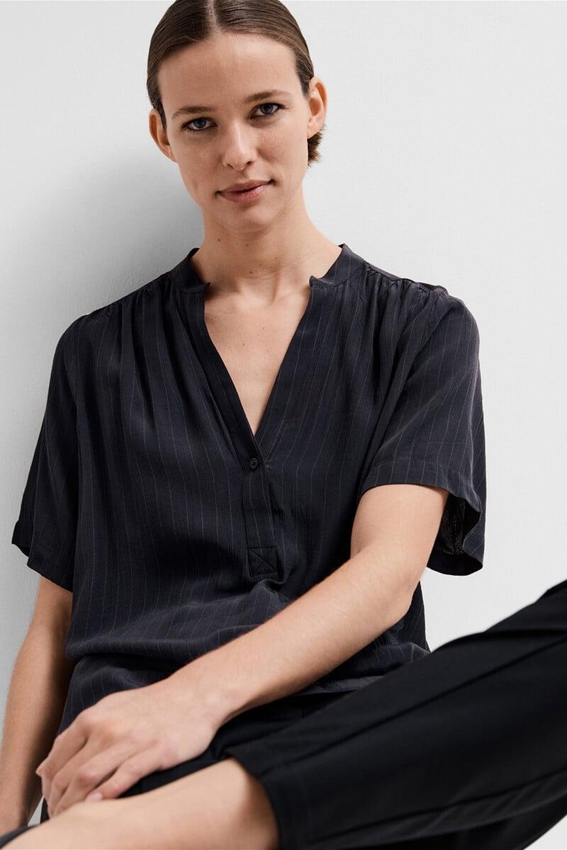 pedro del hierro Blusa de manga corta confeccionada con Viscosa Ecovero Envío gratis