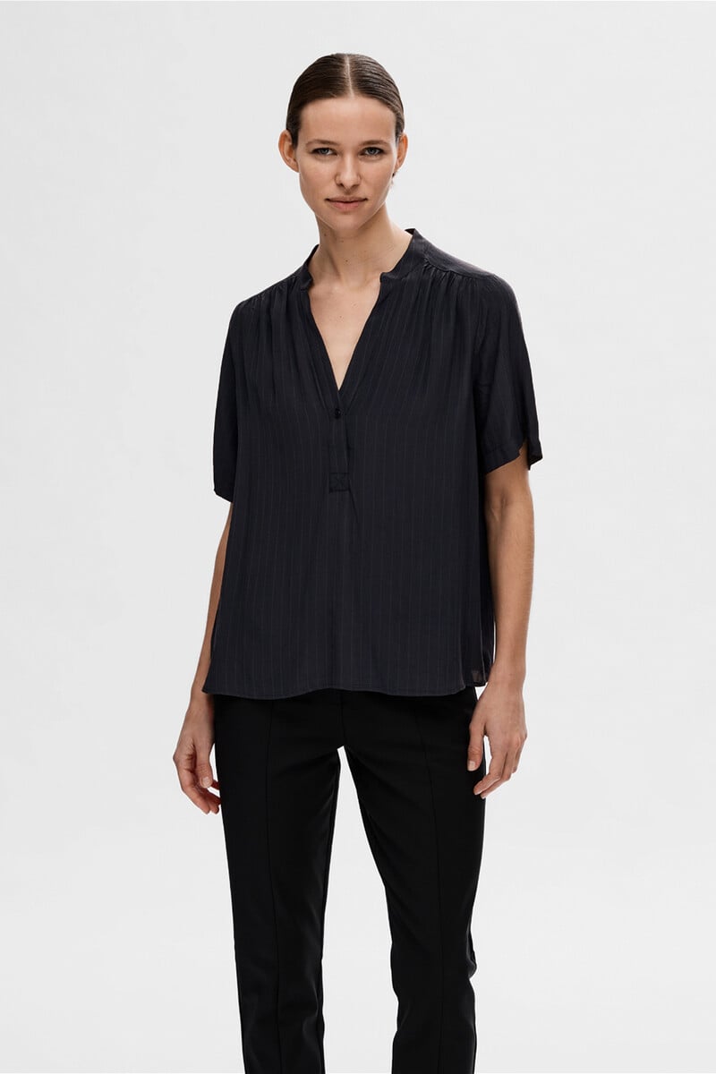 pedro del hierro Blusa de manga corta confeccionada con Viscosa Ecovero Envío gratis