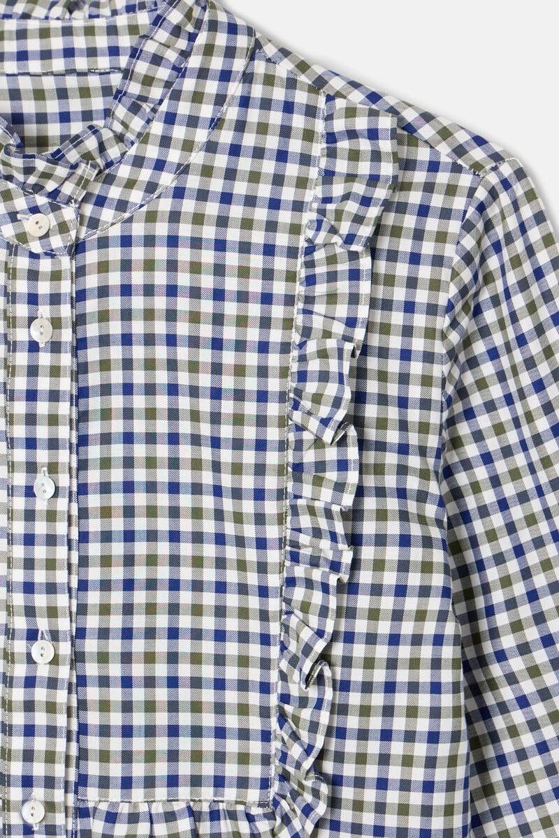 pedro del hierro Blusa chorreras cuadros Promoción por tiempo limitado