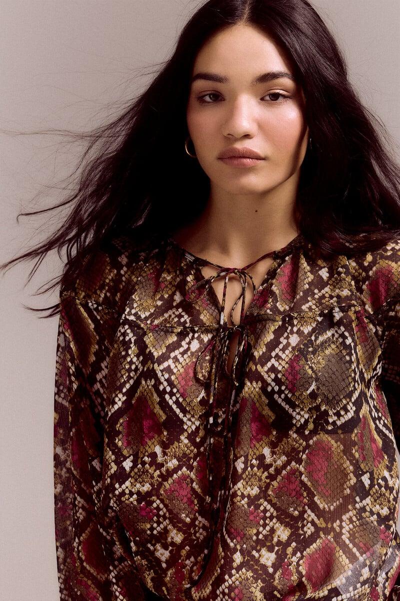 pedro del hierro Blusa canesú fruncido Solo hoy
