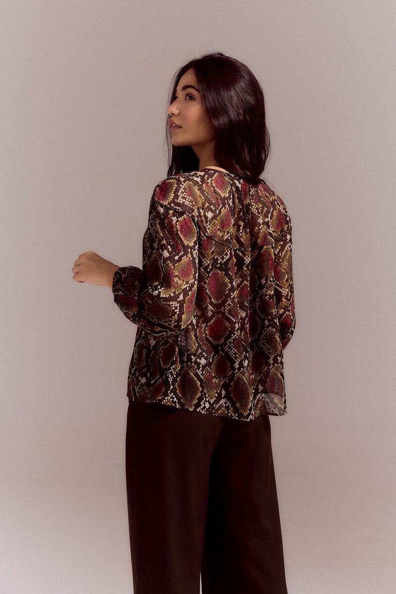 pedro del hierro Blusa canesú fruncido Solo hoy