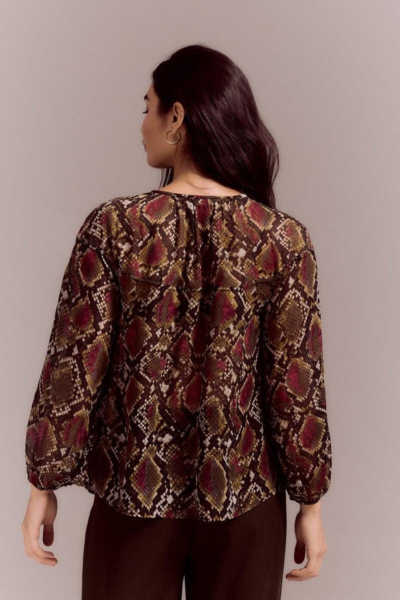 pedro del hierro Blusa canesú fruncido Solo hoy