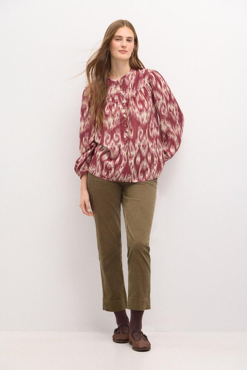 pedro del hierro Rosi. Blusa estampada hilo metalizado Promoción trimestral