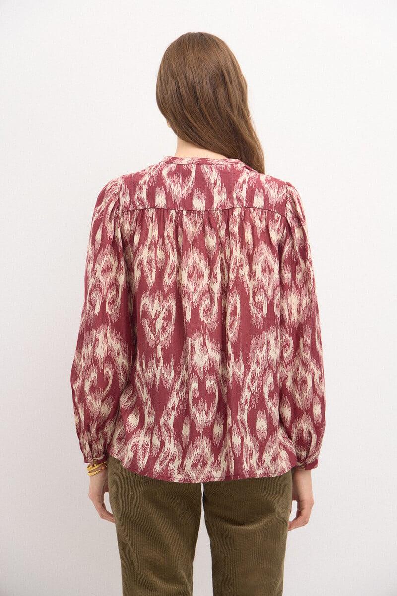 pedro del hierro Rosi. Blusa estampada hilo metalizado Promoción trimestral