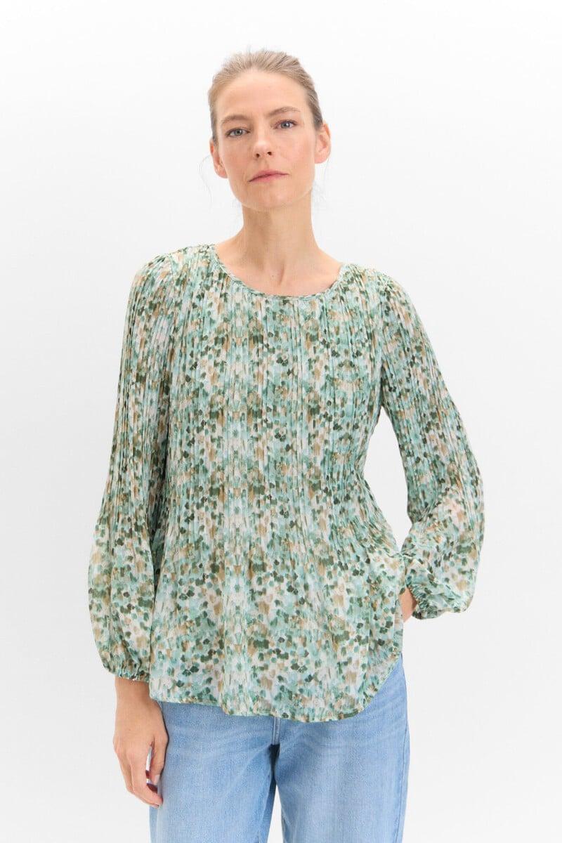 pedro del hierro Blusa plisada combinada Superdescuento