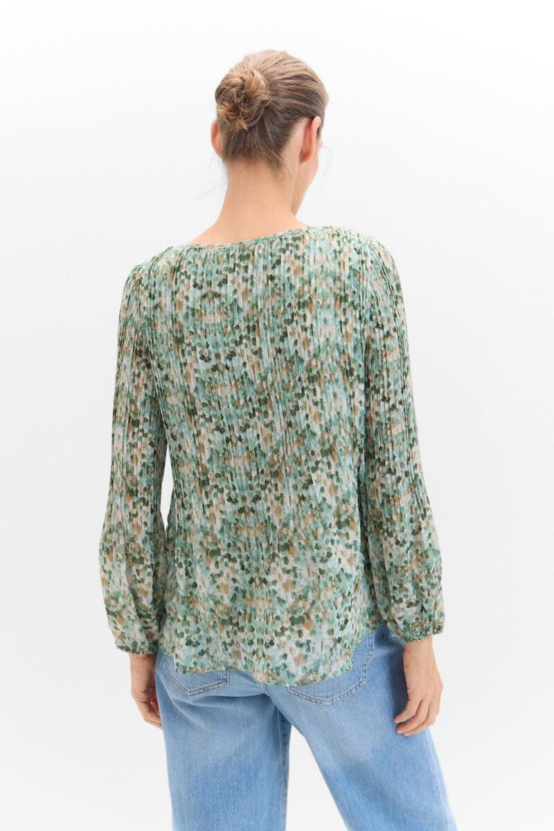 pedro del hierro Blusa plisada combinada Superdescuento