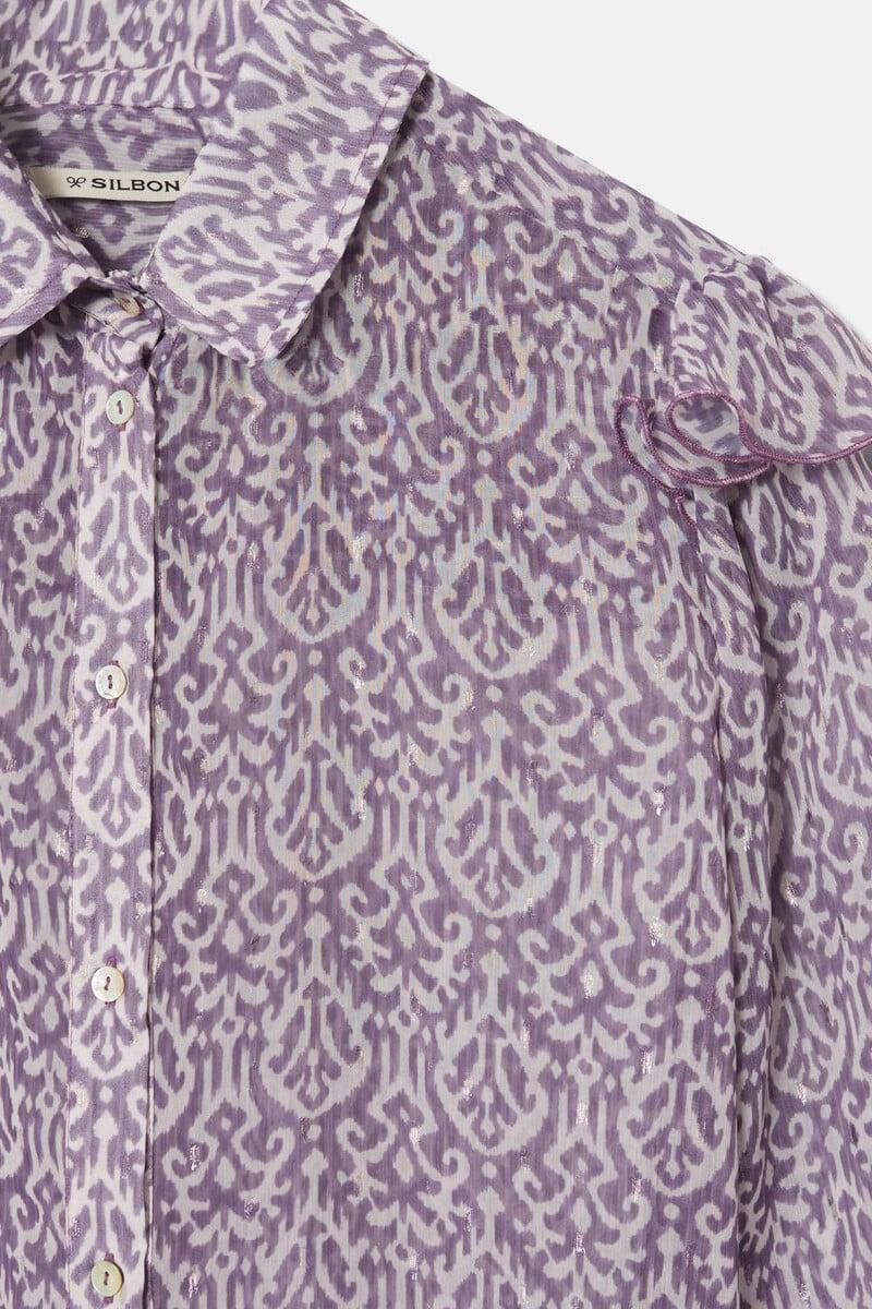 pedro del hierro Camisa volante estampado ikat Tienda de fábrica