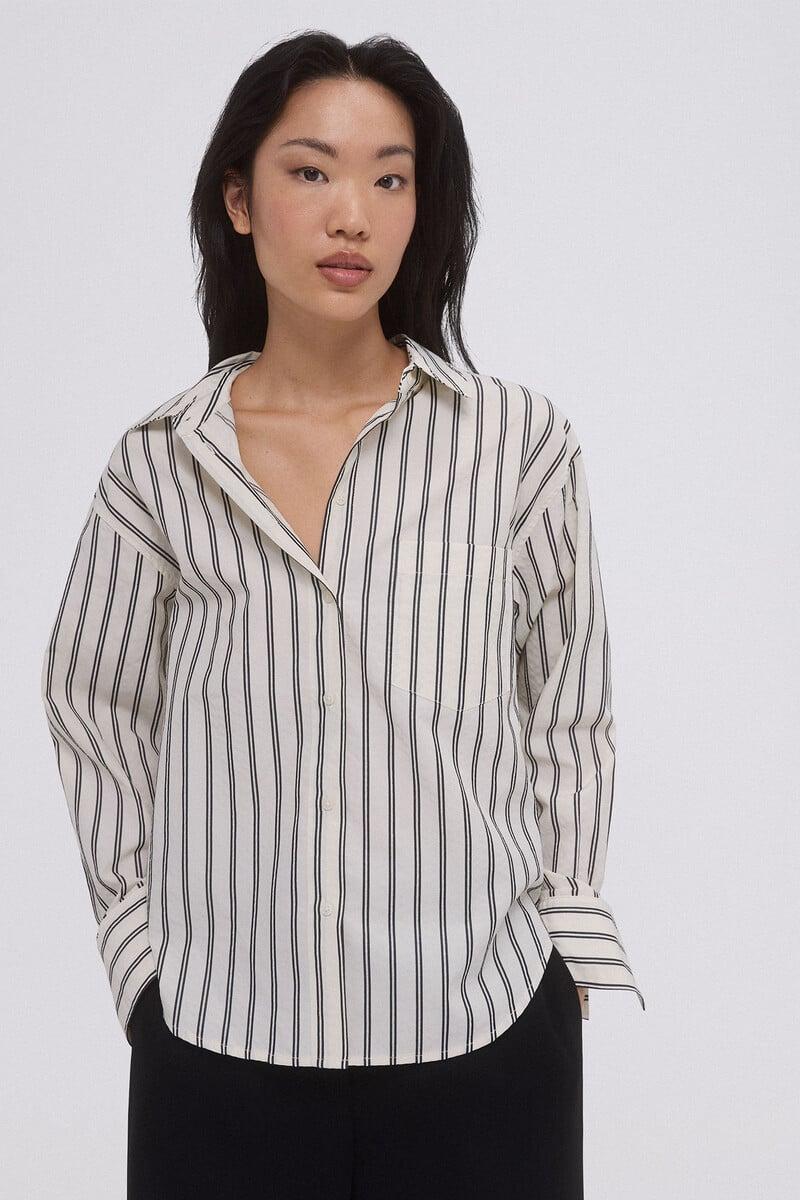 pedro del hierro Camisa oversize rayas Descuentos del mes