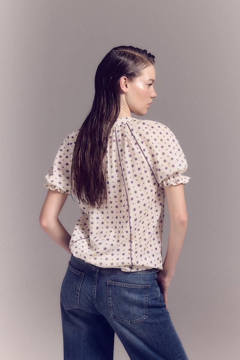 pedro del hierro Blusa bordada Descuento por venta flash