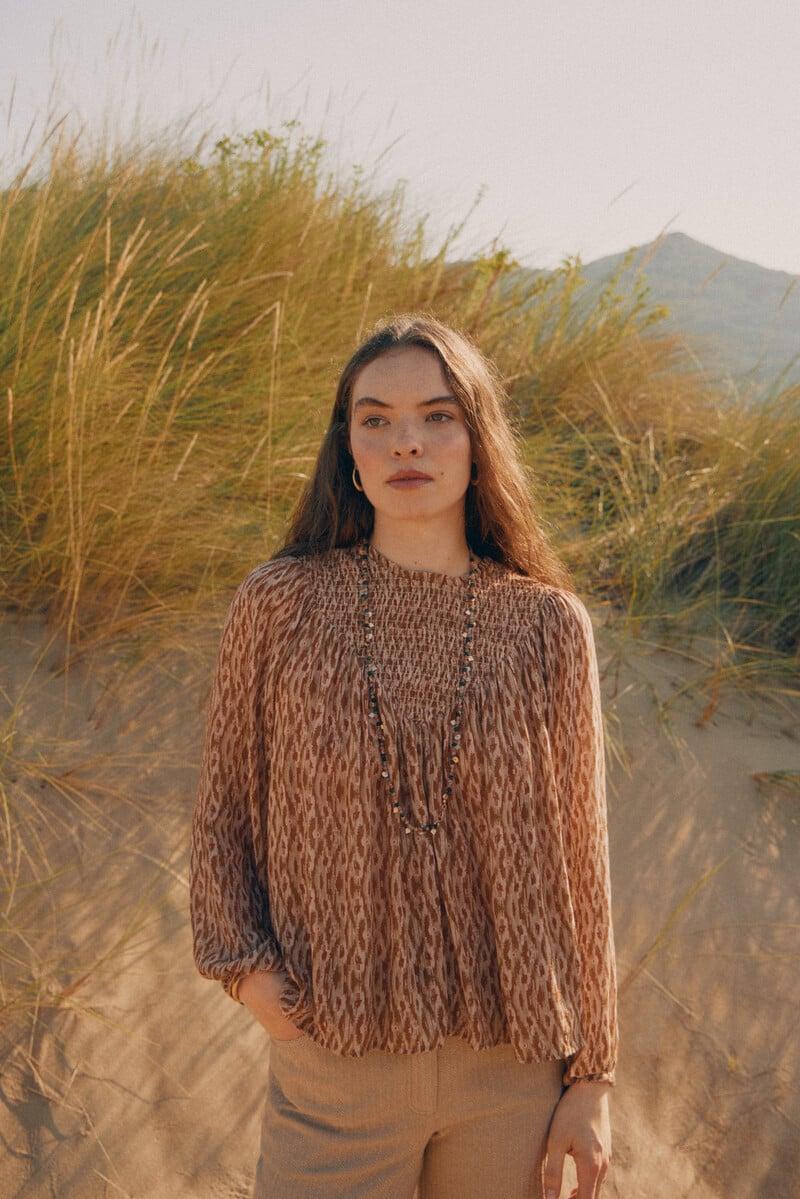pedro del hierro Ruperta. Blusa estampada Rebajas de fin de temporada