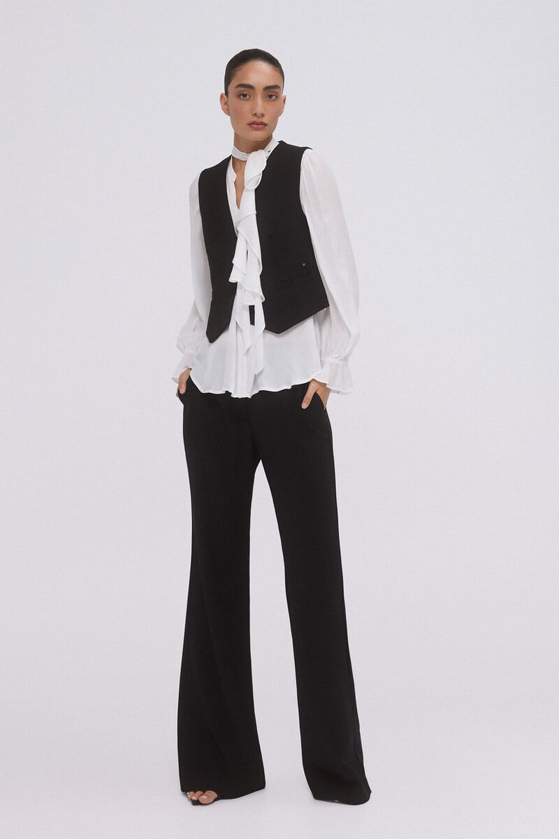 pedro del hierro Blusa fluida romántica En línea