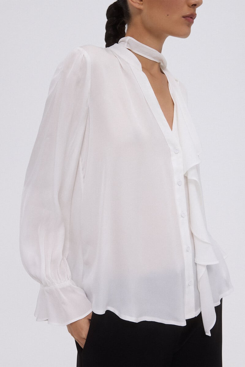 pedro del hierro Blusa fluida romántica En línea