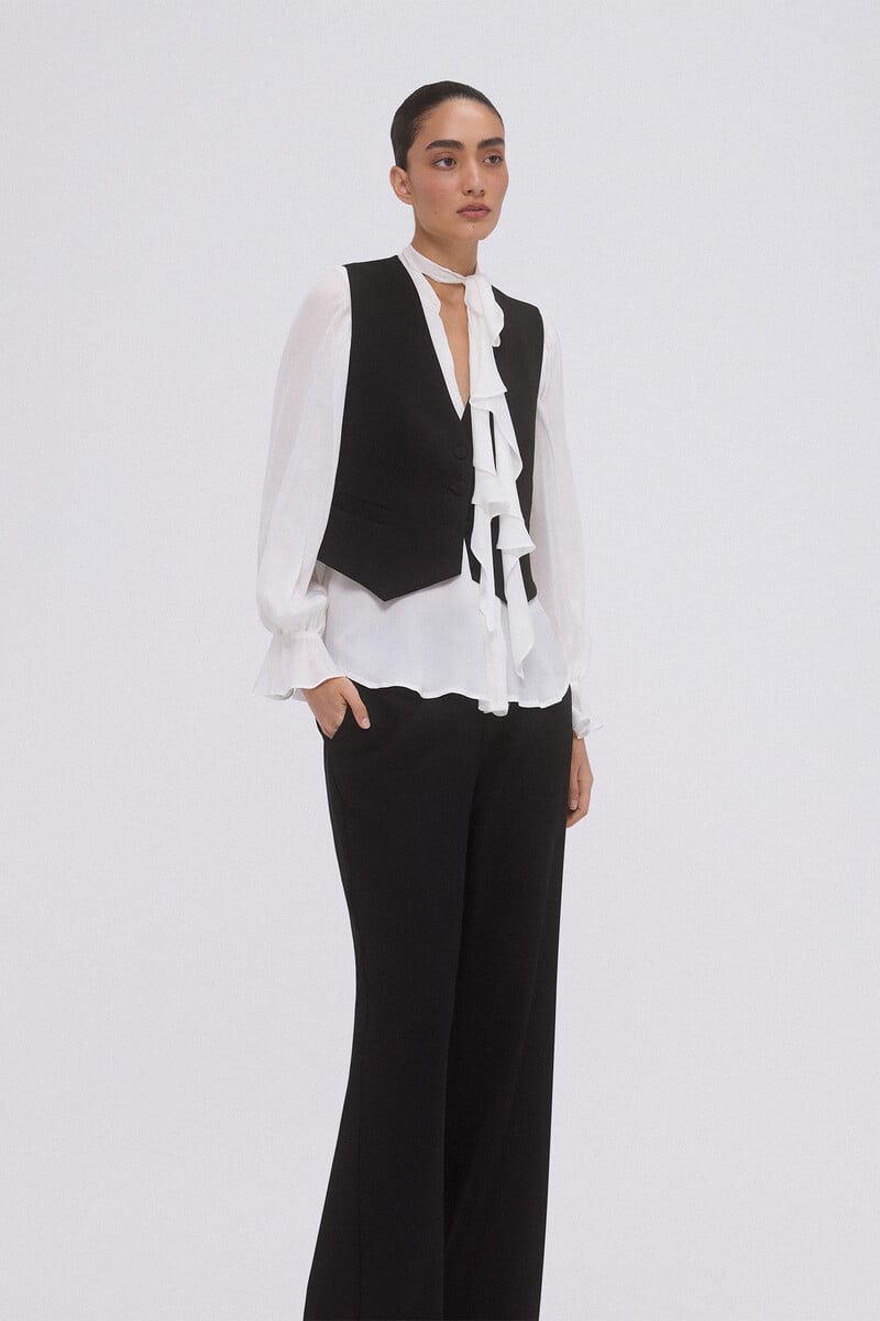 pedro del hierro Blusa fluida romántica En línea