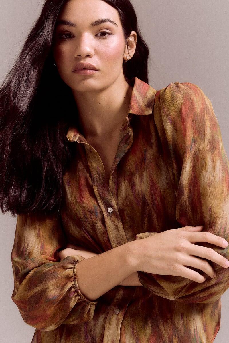 pedro del hierro Camisa estampada canesú Tienda