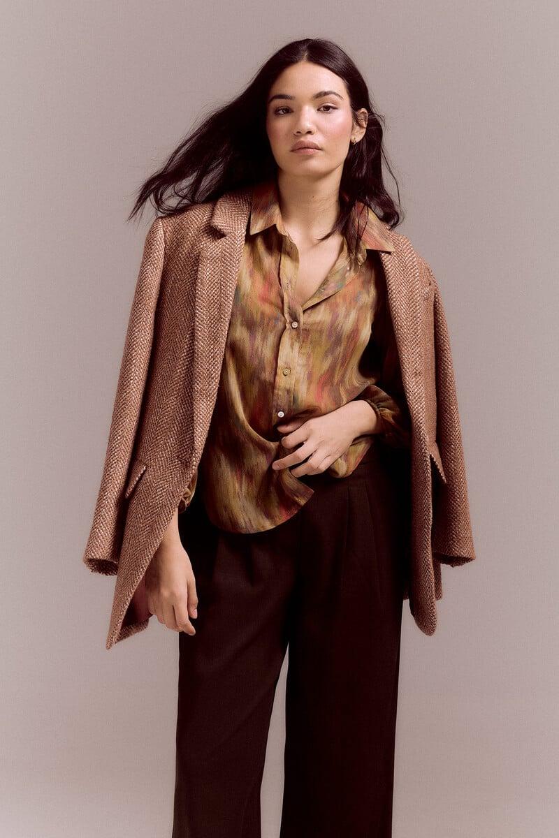 pedro del hierro Camisa estampada canesú Tienda