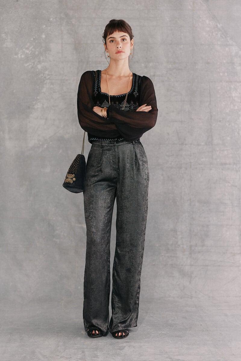 pedro del hierro Cristina. Blusa bordada Rebajas top