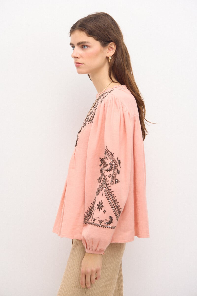 pedro del hierro Cleo. Blusa bordado étnico Envío gratis