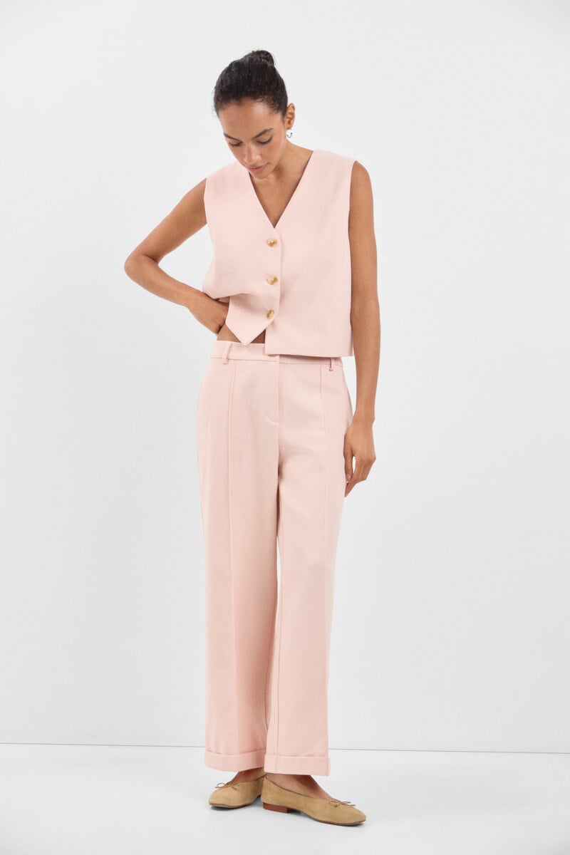pedro del hierro Pantalón de sarga crop En oferta