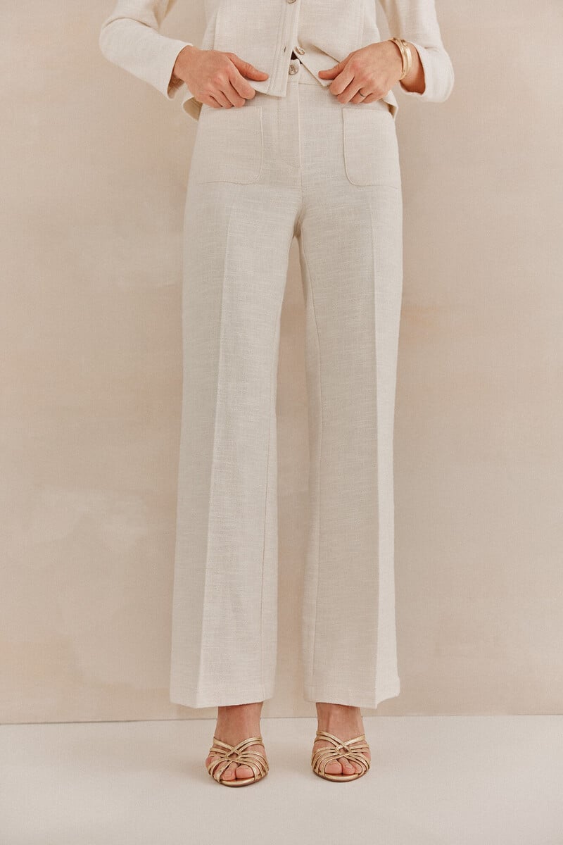 pedro del hierro Paula. Pantalones jaquard Rebajas de fin de temporada