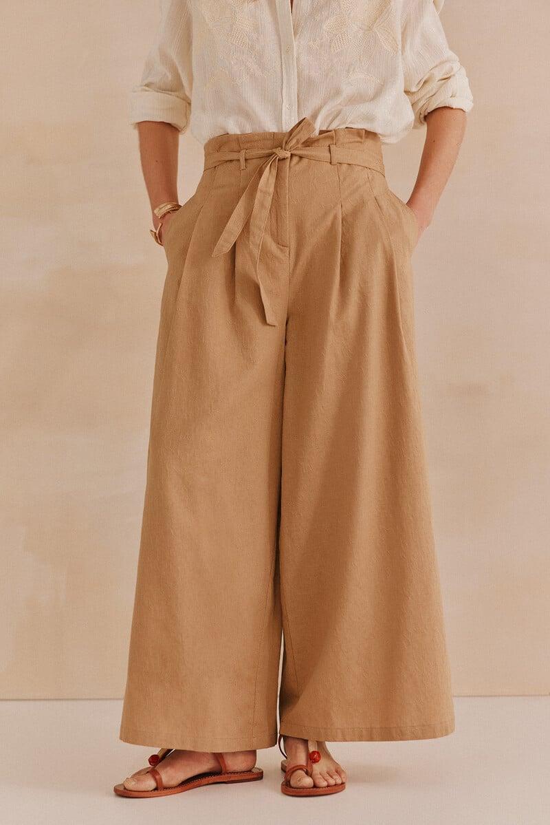 pedro del hierro Pulia. Pantalones anchos Precio ultrabajo