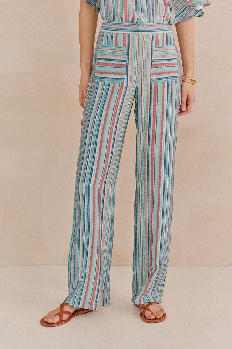pedro del hierro Perla. Pantalones estampados Devoluciones gratuitas
