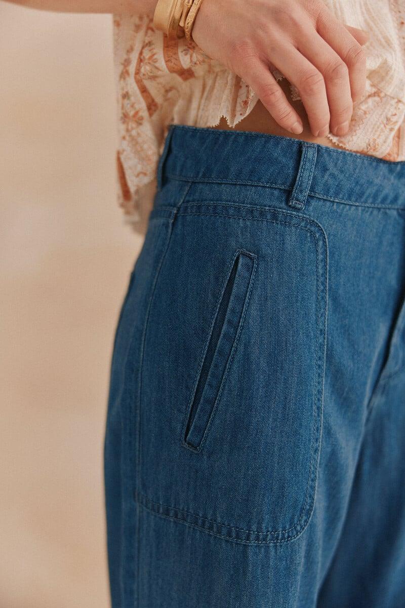 pedro del hierro Paris. Pantalones tencel Rebajas baratas