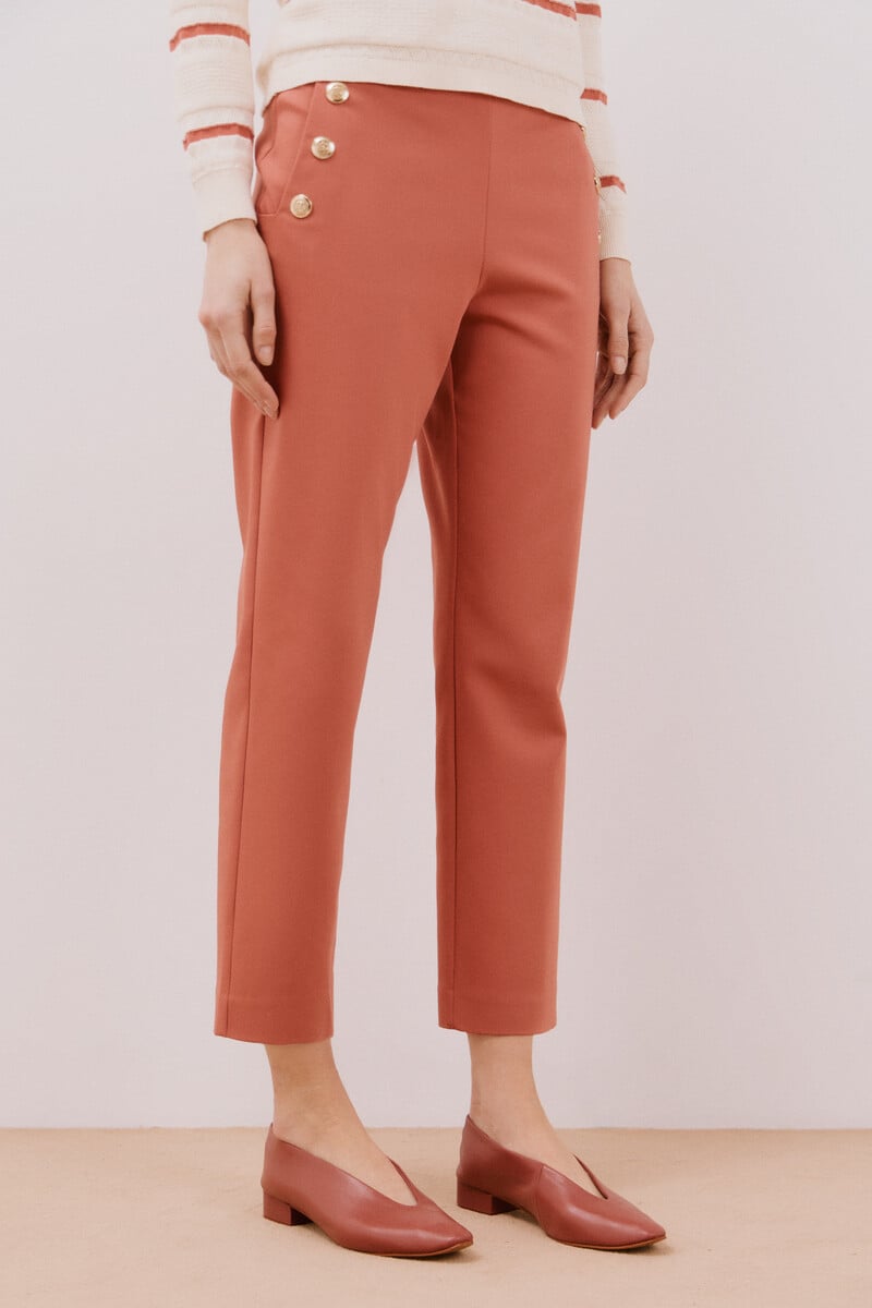 pedro del hierro Pantalón con botones Liquidación