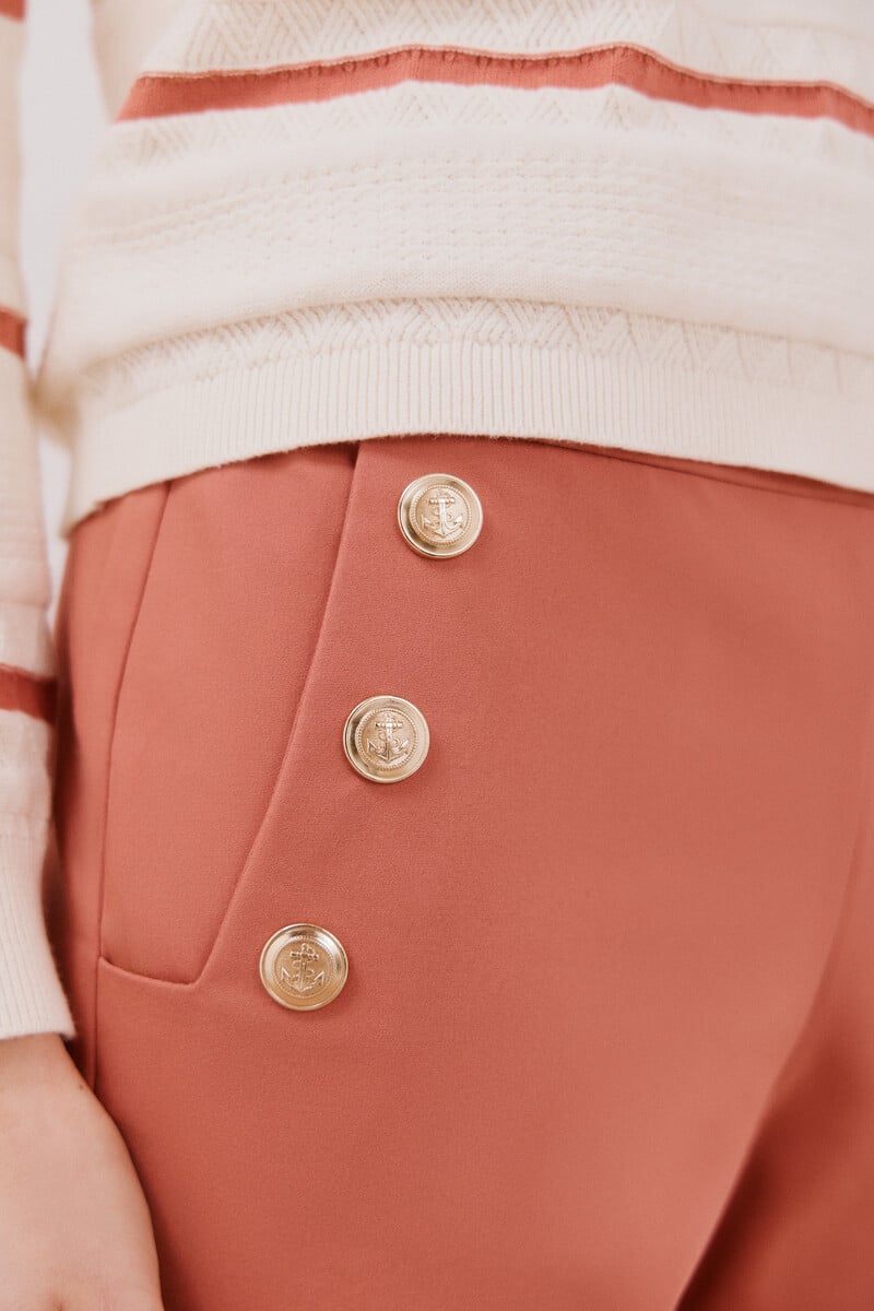 pedro del hierro Pantalón con botones Liquidación