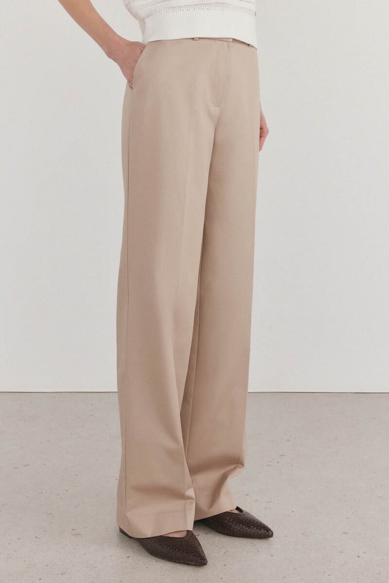 pedro del hierro Pantalón recto arena Ofertas de temporada