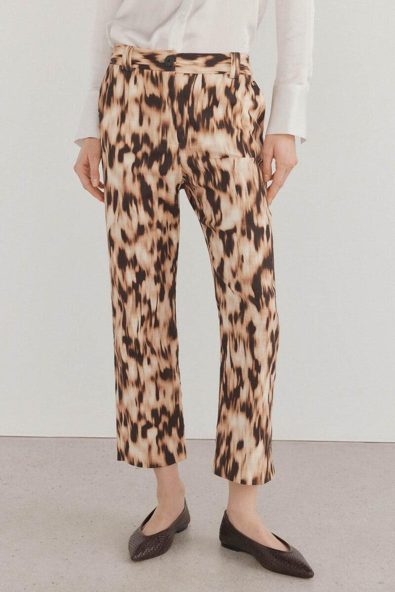 pedro del hierro Pantalon estampado crop flare Ofertas