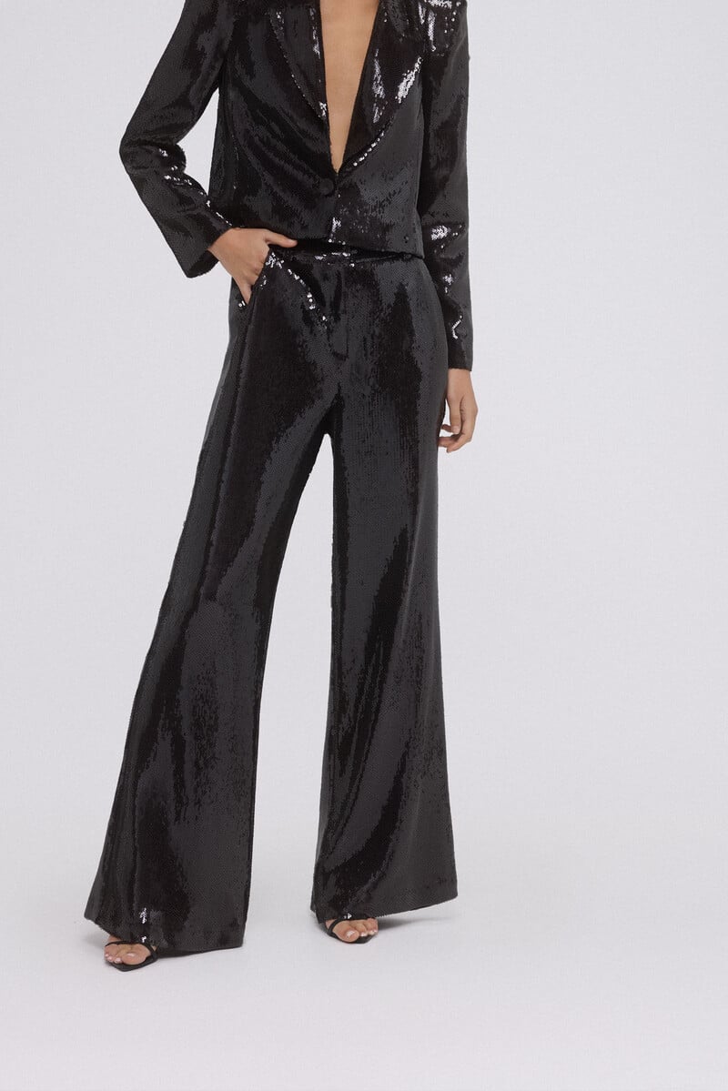 pedro del hierro Pantalón largo lentejuelas Mejor oferta