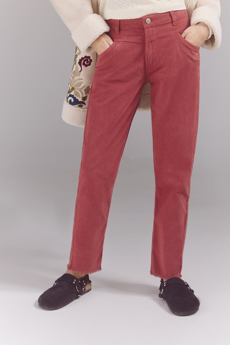 pedro del hierro Pantalones corduroy mom Últimos 3 días