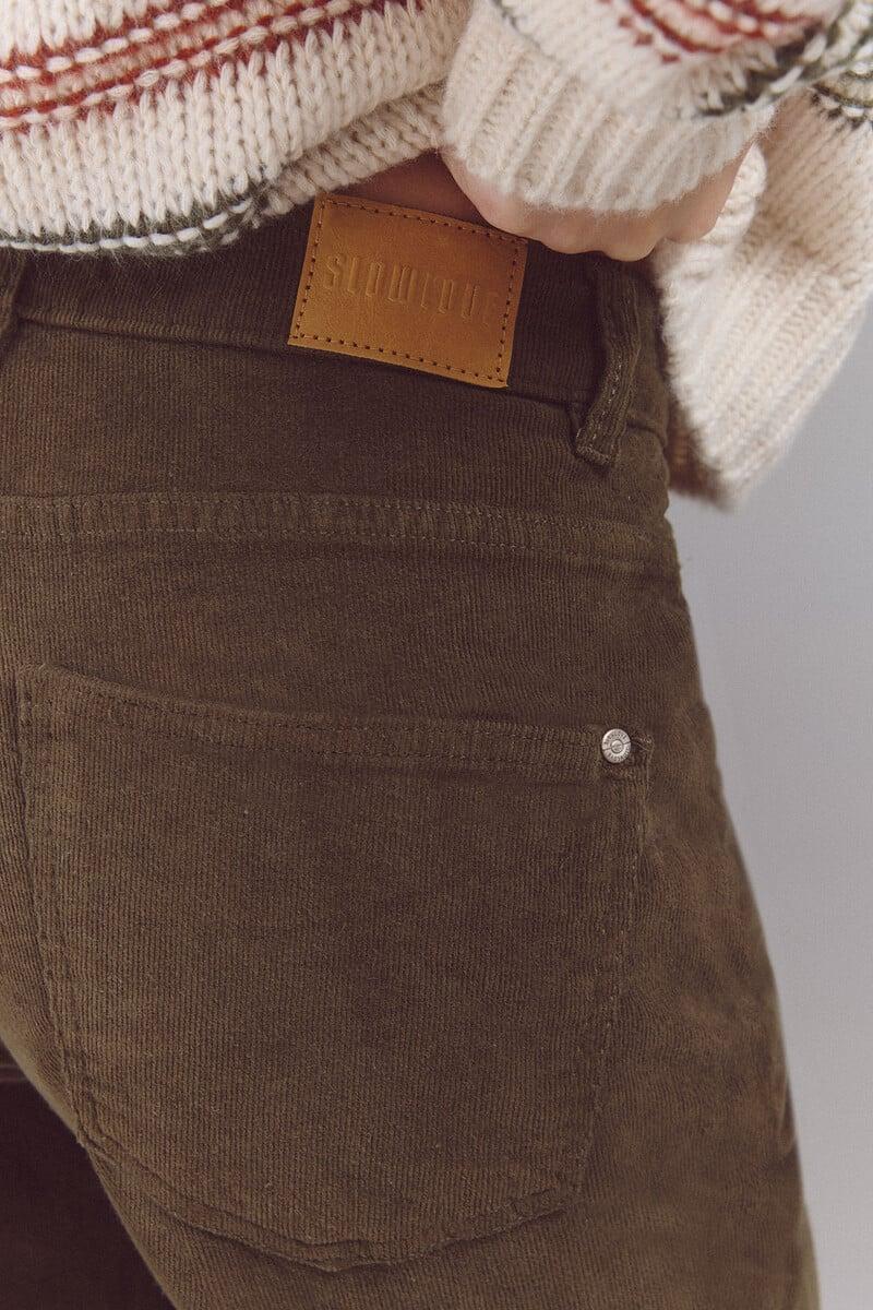 pedro del hierro Pantalones corduroy mom Precio de fábrica