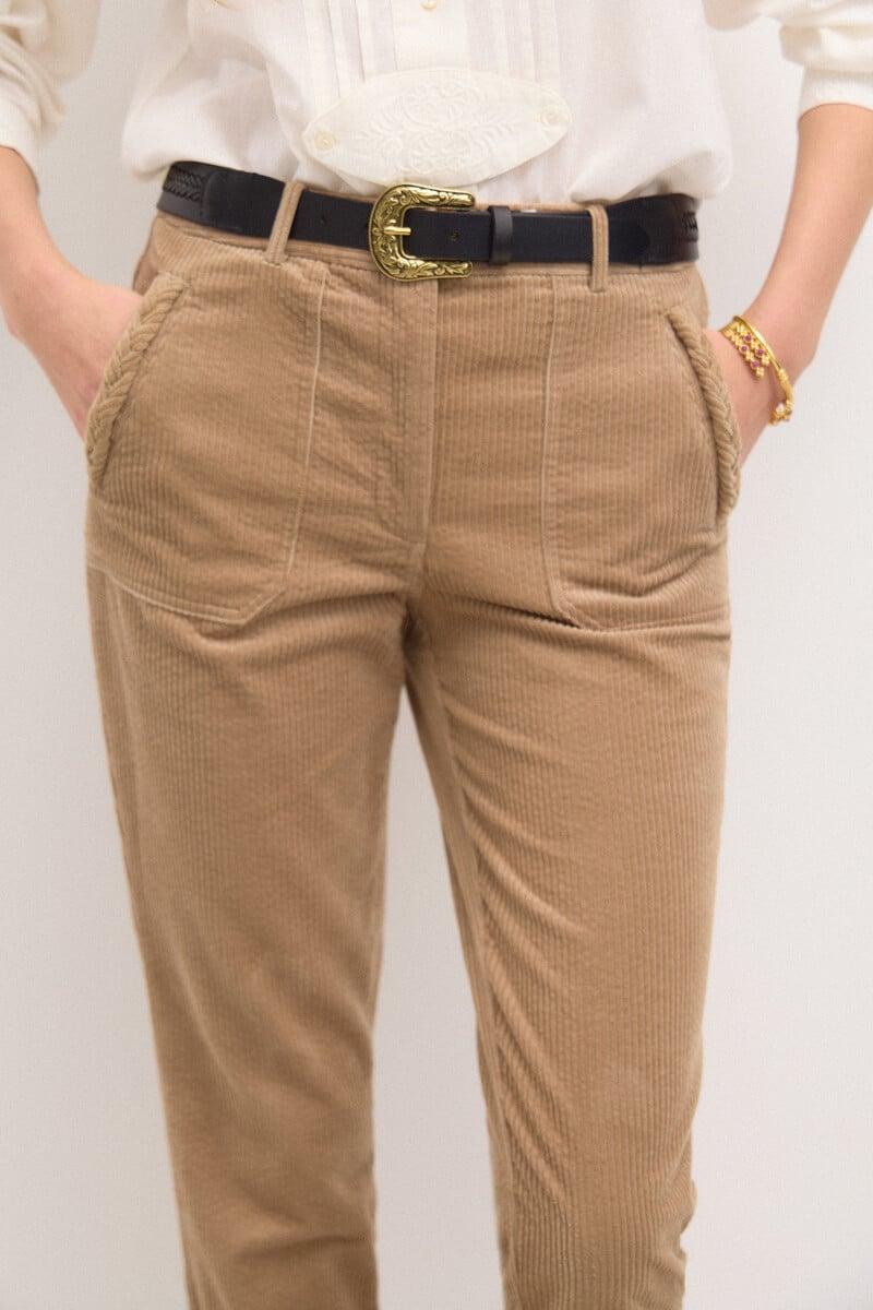 pedro del hierro Padme. Pantalón recto de pana Tienda de fábrica