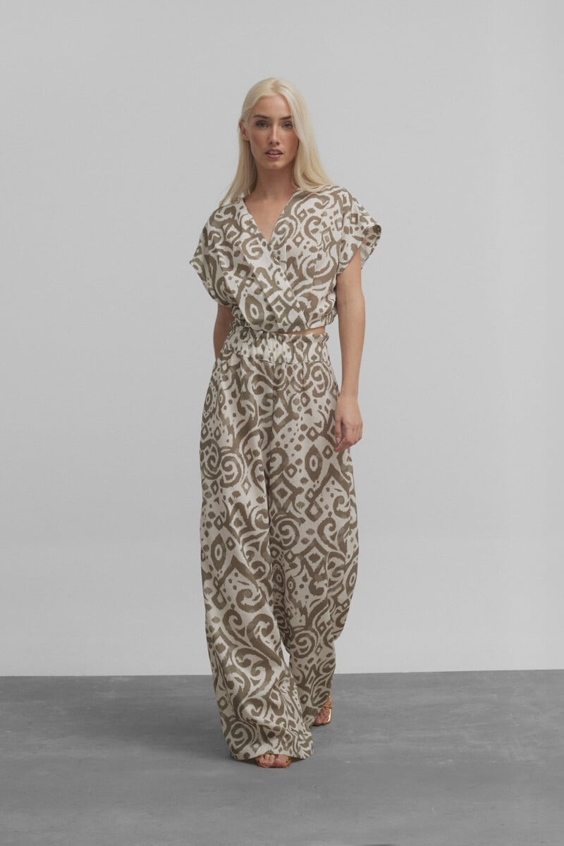 pedro del hierro Pantalón culotte estampado etnico Ahorra y exporta