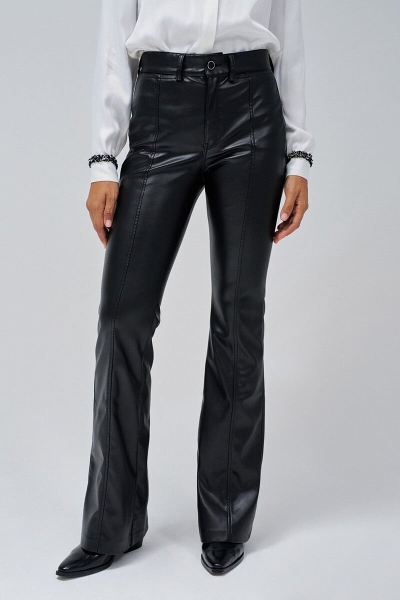 pedro del hierro Pantalones Faith push in flare efecto piel Precios de Black Friday