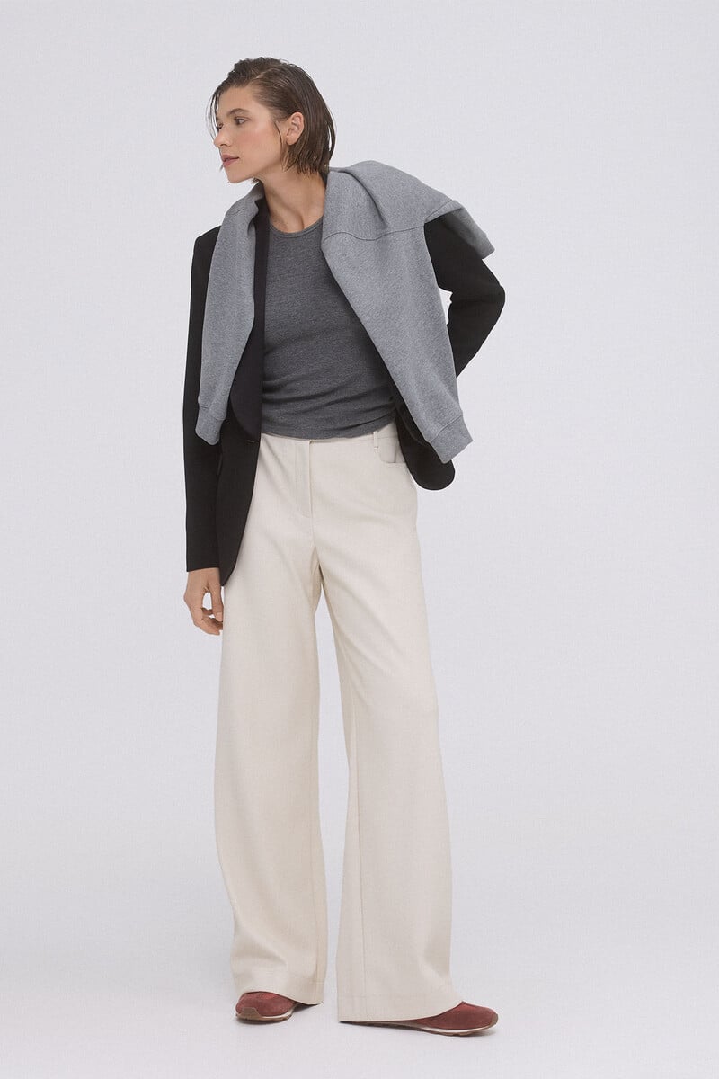 pedro del hierro Pantalón fake leather Última moda