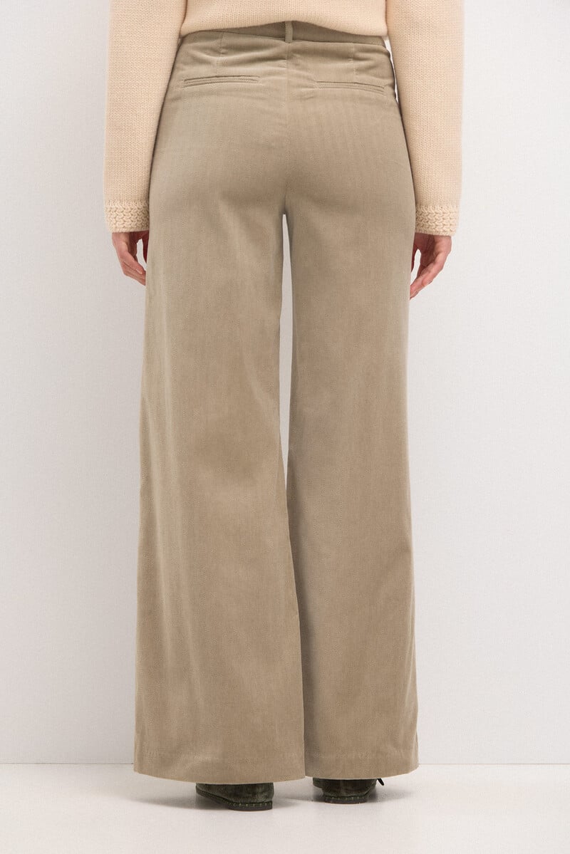 pedro del hierro Pepita. Pantalón recto de terciopelo Ofertas de temporada