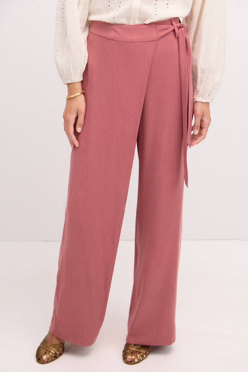 pedro del hierro Paula. Pantalón ancho cruzado Ofertas especiales