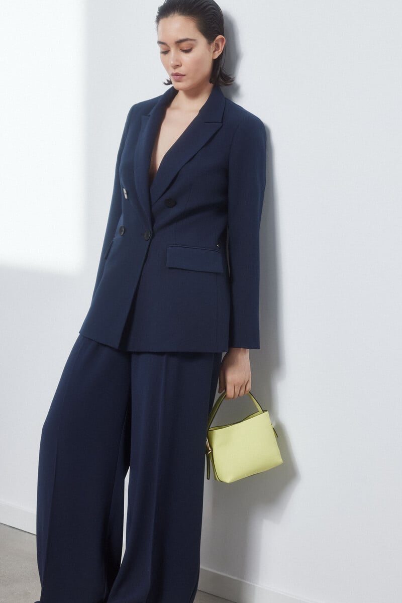 pedro del hierro Pantalón doble pinzas navy En línea