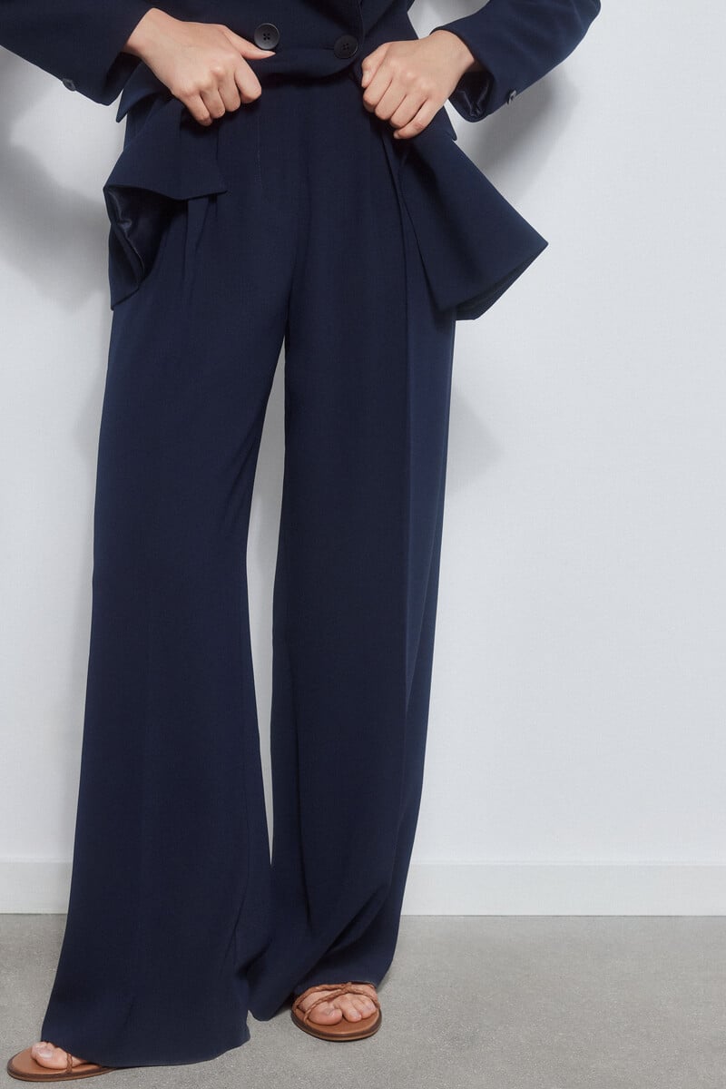 pedro del hierro Pantalón doble pinzas navy En línea