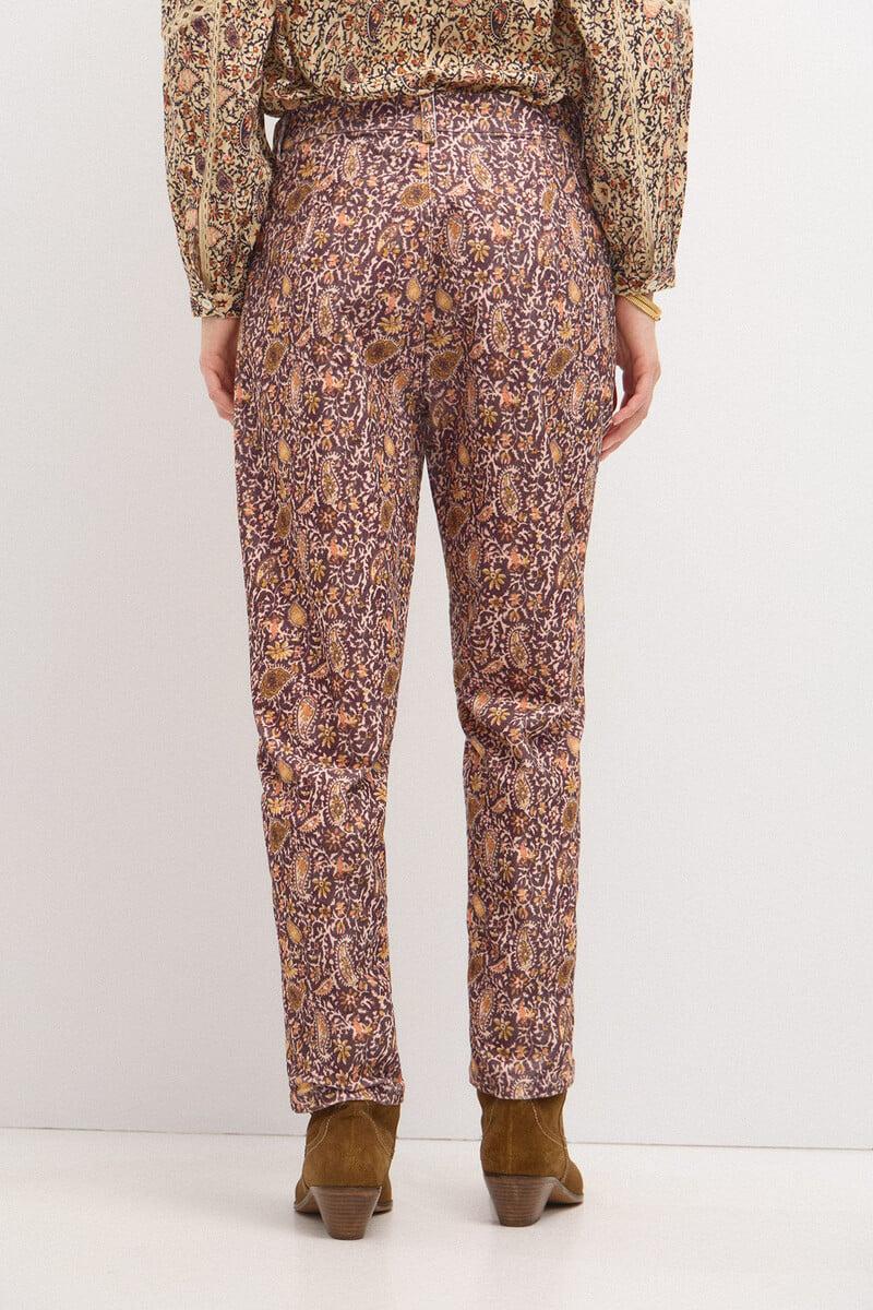 pedro del hierro Pía. Pantalón de pana estampado En oferta