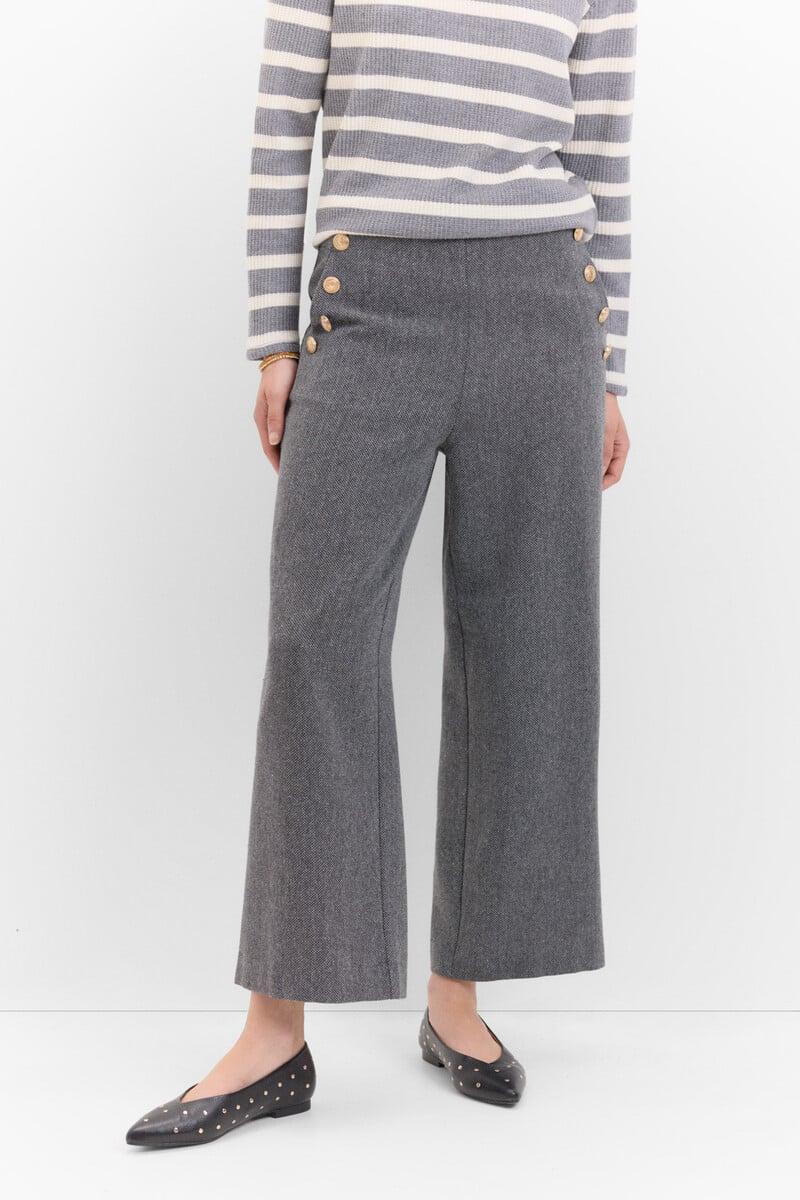 pedro del hierro Pantalón crop con botones Rebajas top